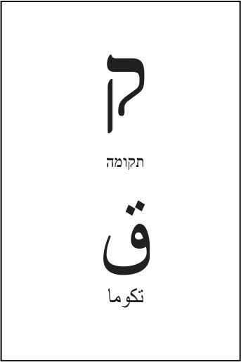 פתק תקומה — ק, מתוך קובץ הפתקים המאושרים